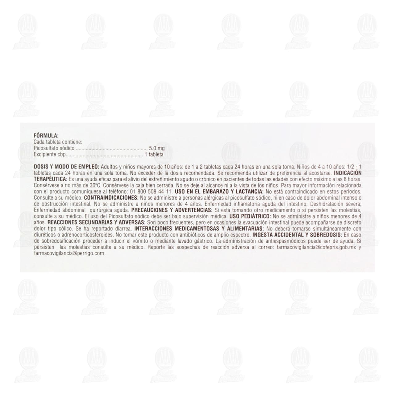 Picosulfato S&oacute;dico 5 mg, 20 Tabletas Pharmalife. image number 2