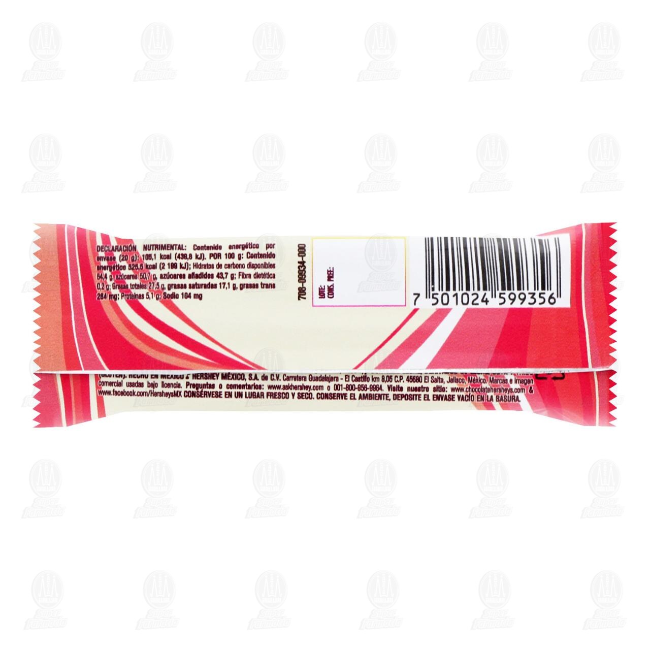 Dulce Hershey's Fresas con Crema, 20 gr. image number 1