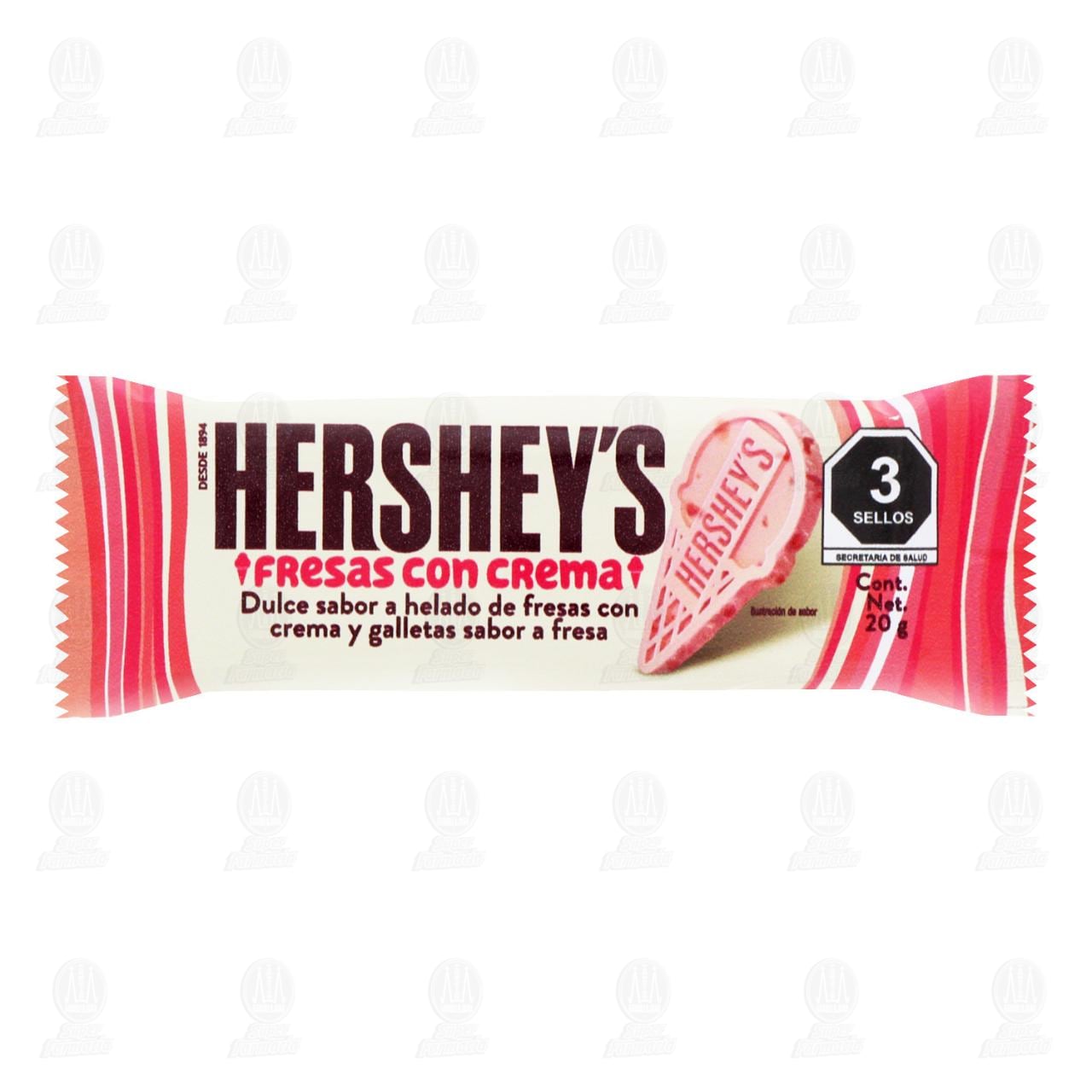 Dulce Hershey's Fresas con Crema, 20 gr.