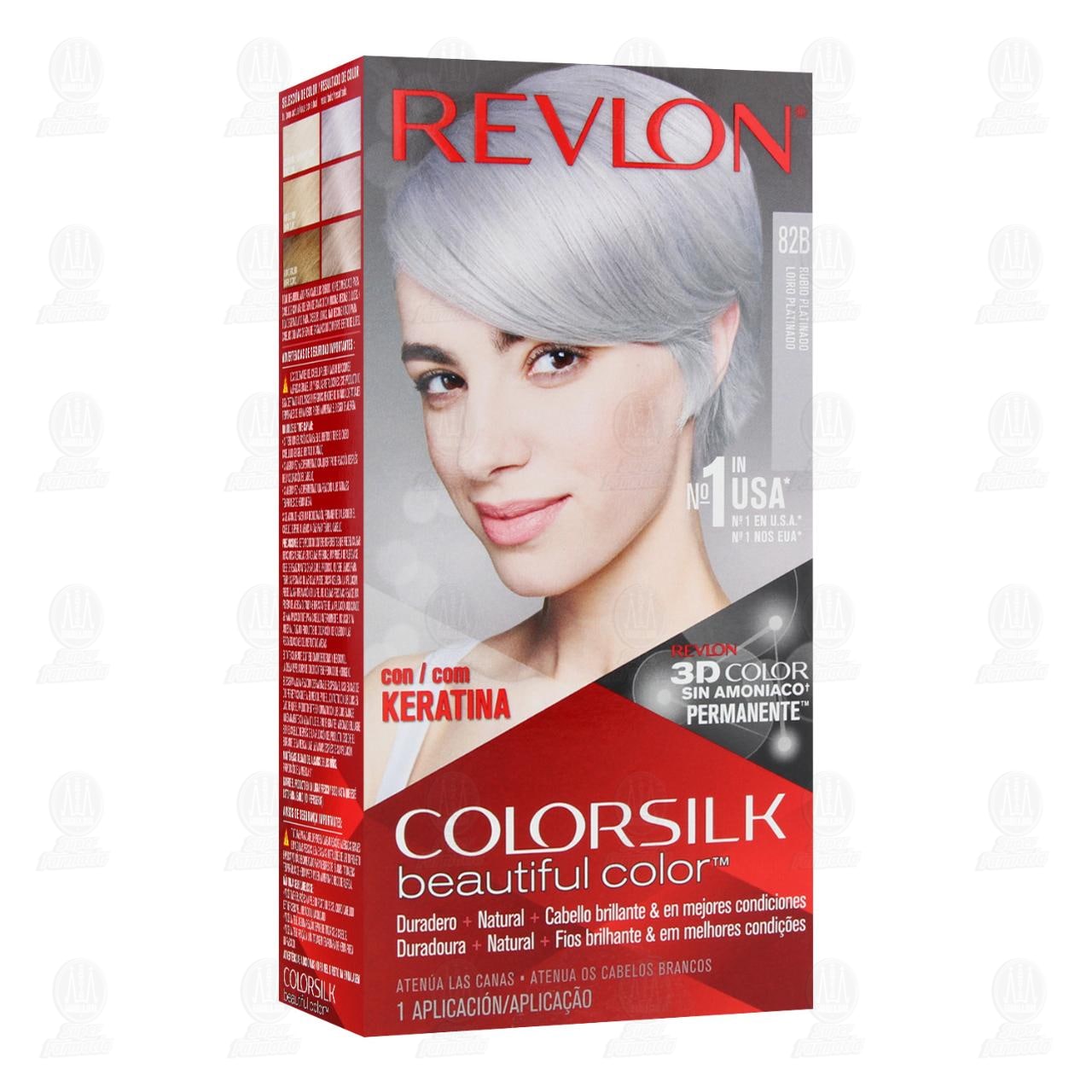 Tinte Revlon ColorSilk Beautiful Color Rubio Platinado (82B), 1 pz image number 0