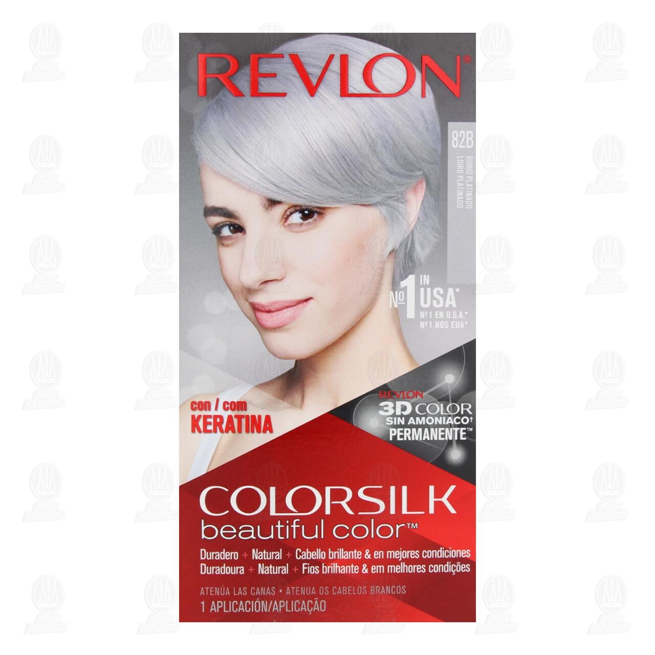 Tinte Revlon ColorSilk Beautiful Color Rubio Platinado (82B), 1 pz image number 1