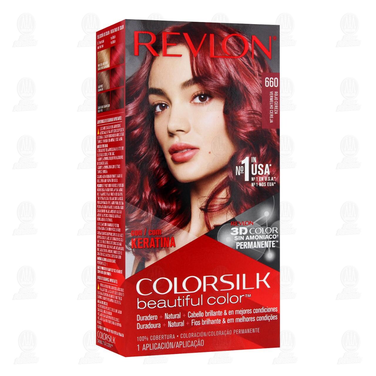 Tinte Revlon ColorSilk Beautiful Color Rojo Cereza (660), 1 pz. image number 0