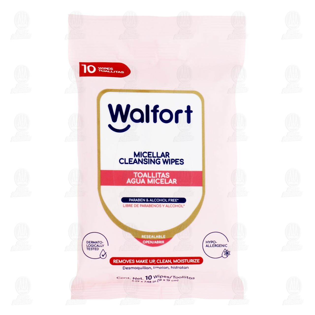 Toallitas Húmedas Walfort Agua Micelar, 10 pzas. image number 0
