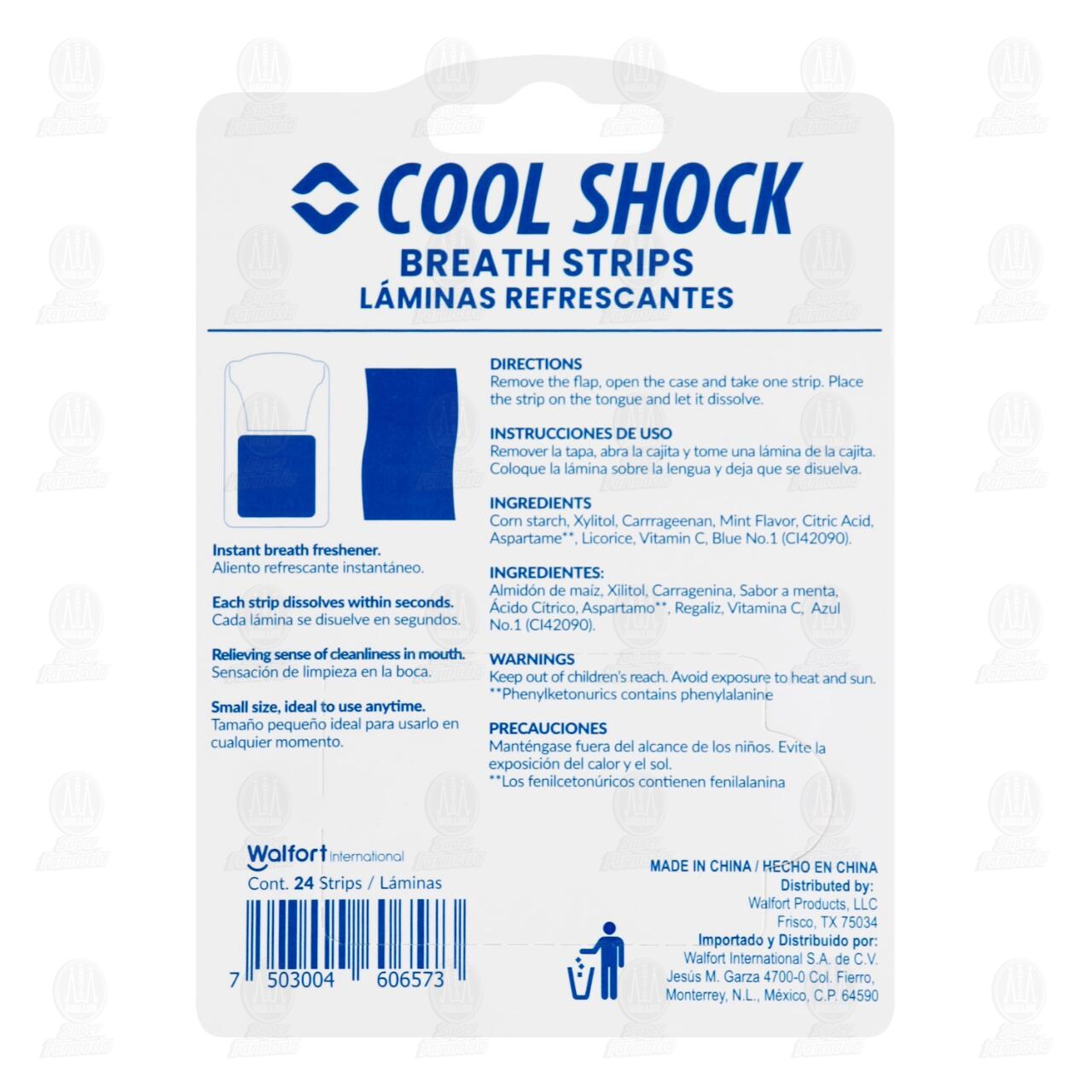 L&aacute;minas Cool X Shock Super Peppermint, 24 pzas. image number 1