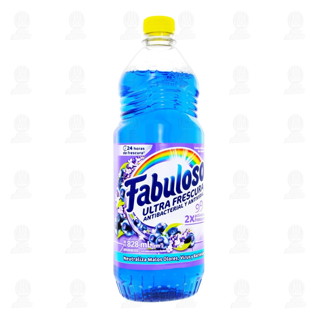 Limpiador L&iacute;quido Fabuloso Ultra Frescura Antibacterial y Antiviral Frutas y Bosque de Lavanda, 828 ml.