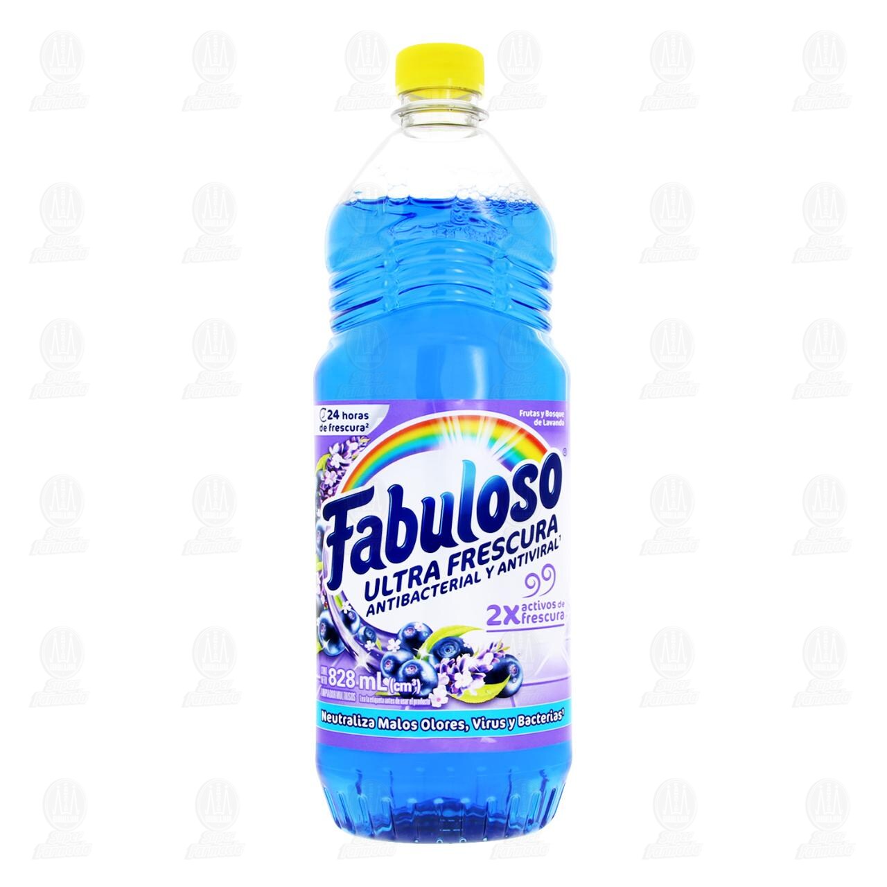 Limpiador L&iacute;quido Fabuloso Ultra Frescura Antibacterial y Antiviral Frutas y Bosque de Lavanda, 828 ml. image number 1