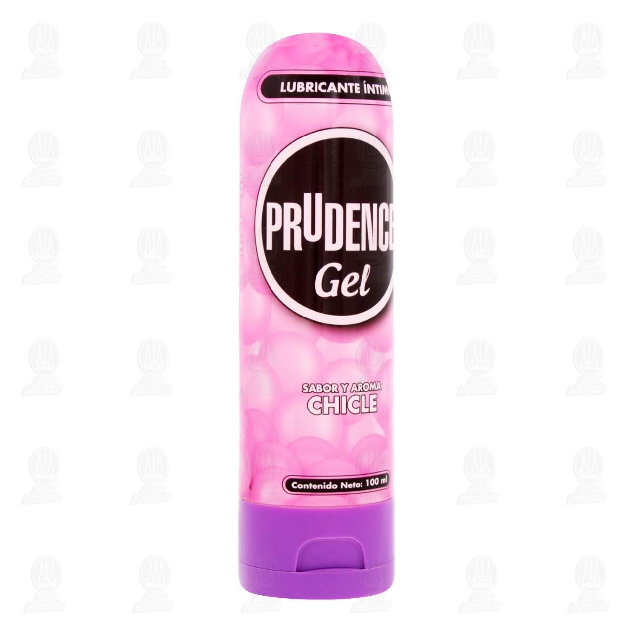 Lubricante Íntimo Prudence Gel Sabor y Aroma Chicle, 100 ml.