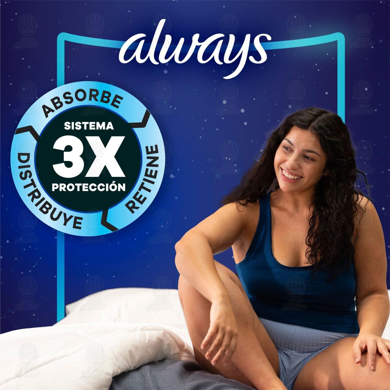 Toallas Femeninas Always Nocturna Extra Largas Seda-Sec, 30 pzas. image number 2