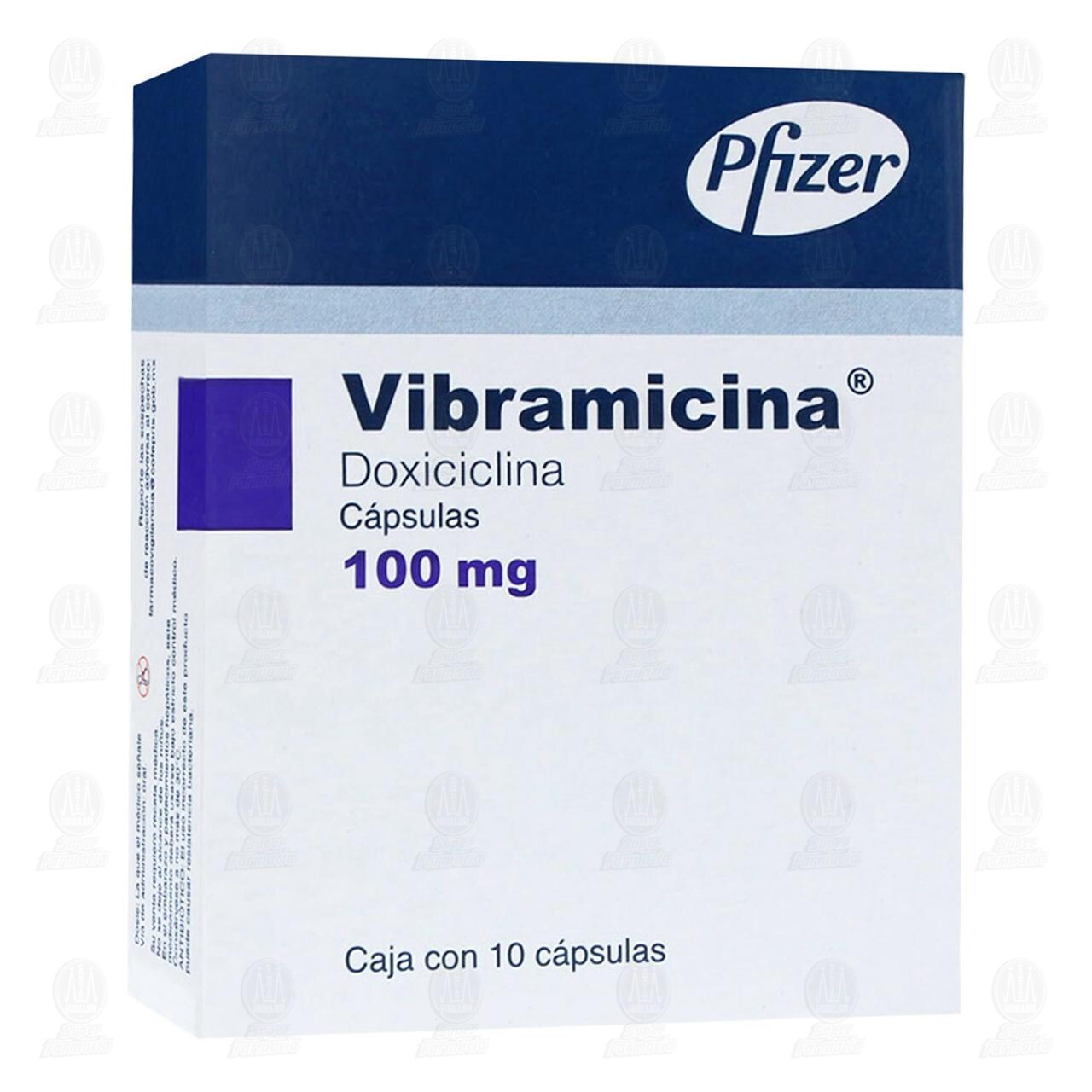 Vibramicina 100 mg, 10 C&aacute;psulas. image number 0
