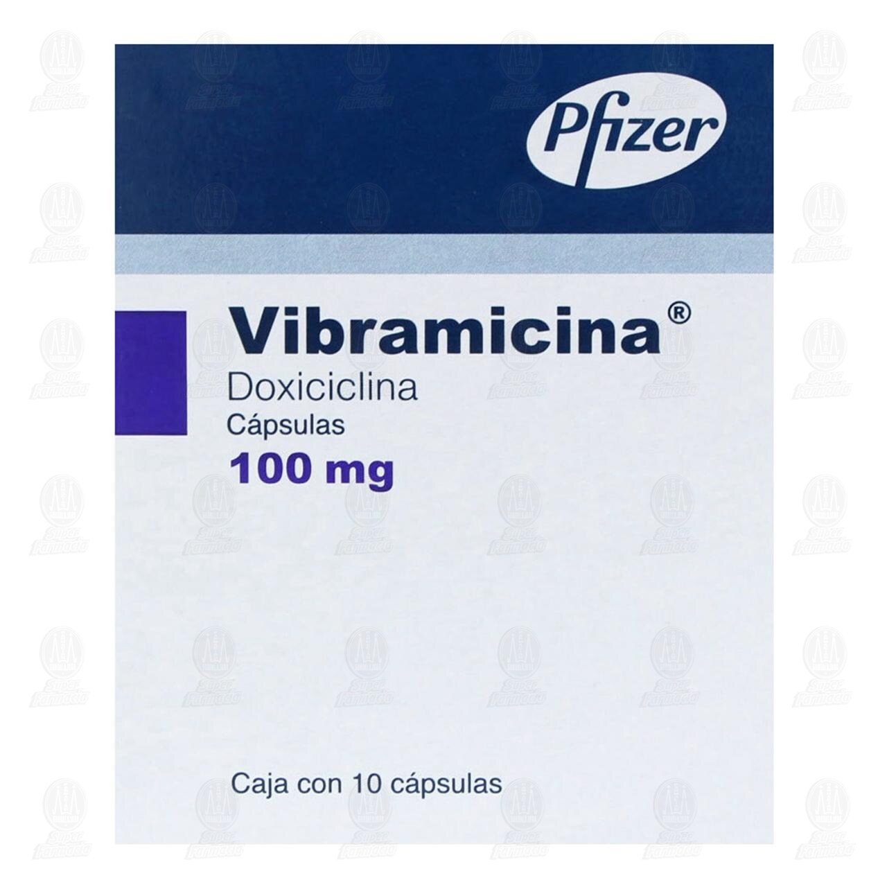 Vibramicina 100 mg, 10 C&aacute;psulas. image number 1