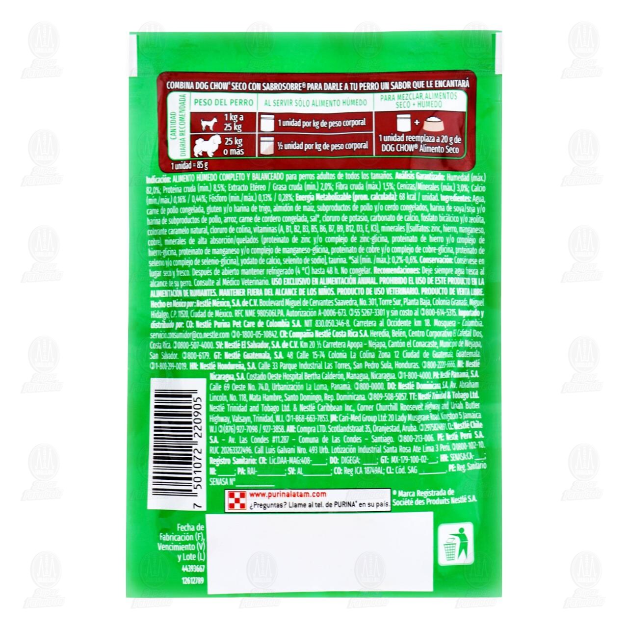 Carne Purina Dog Chow para Perros Adultos de Todos Los Tamaños, 100 gr. image number 1
