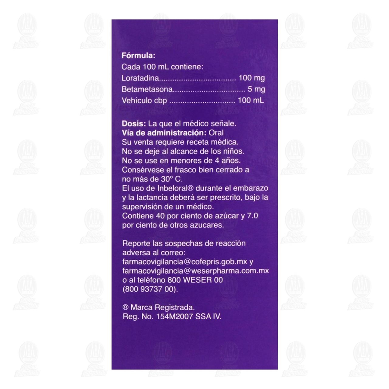 Inbeloral 100mg/5mg Soluci&oacute;n, 60 ml. image number 2