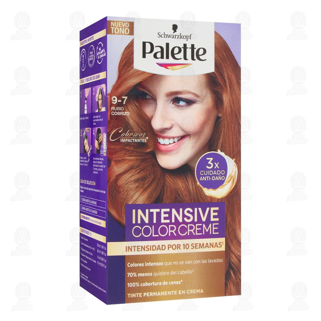 Tinte Palette Intensive Color Creme Rubio Cobrizo (9-7), 1 pz.