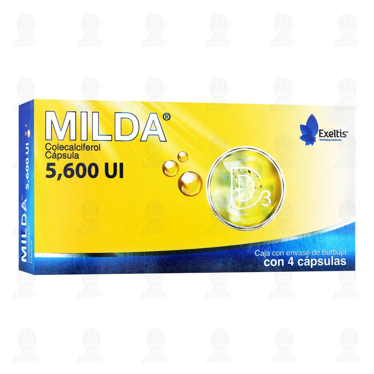 Milda 5600UI, 4 Cápsulas. image number 0