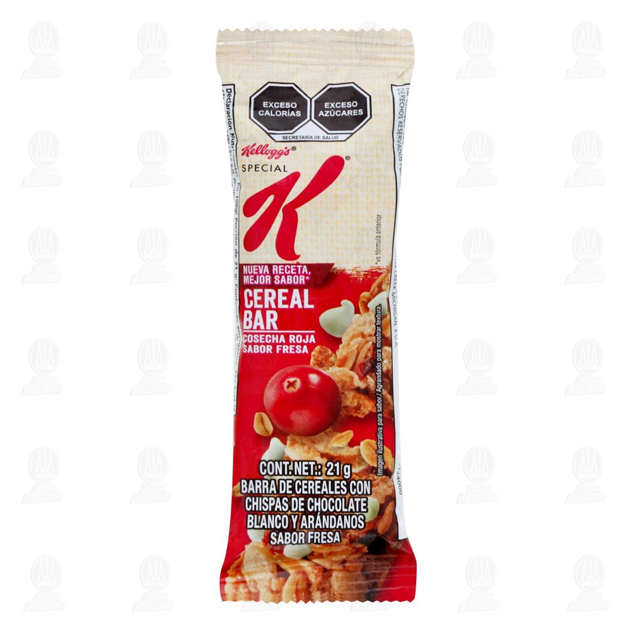 Barra de Cereal Special K Cosecha Roja Sabor Fresa, 21 gr.