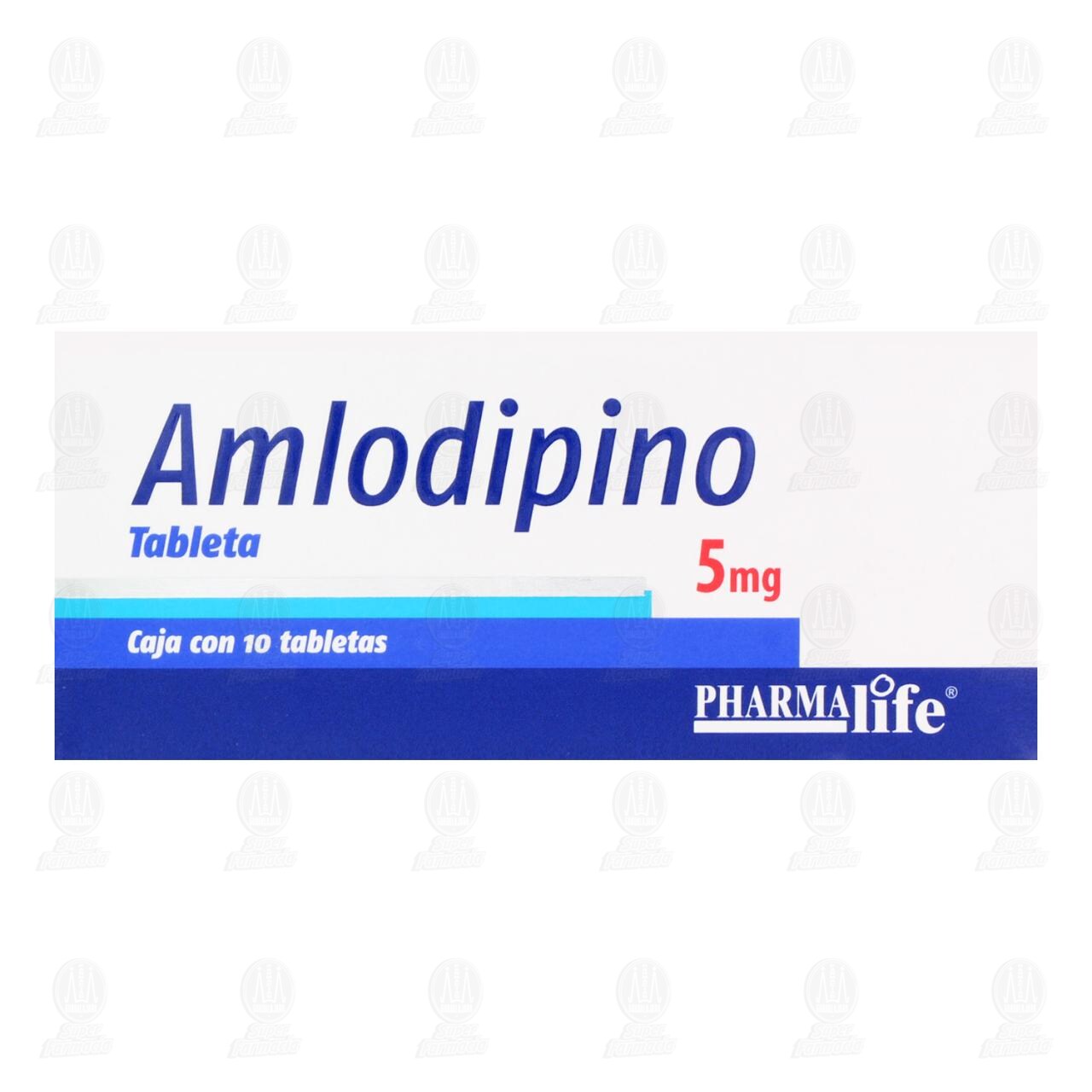 Amlodipino 5 mg, 10 Tabletas Pharmalife. image number 1