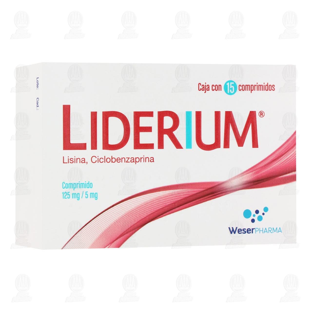 Liderium 125mg/5mg, 15 Comprimidos. image number 0