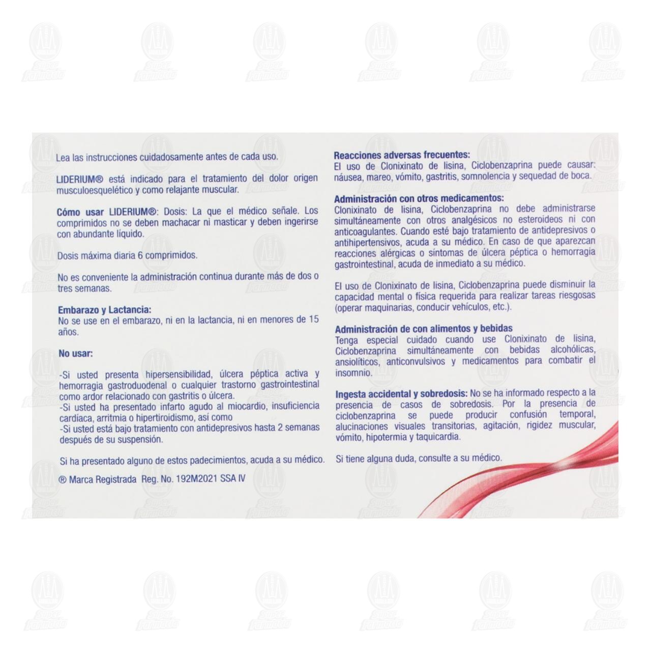 Liderium 125mg/5mg, 15 Comprimidos. image number 2