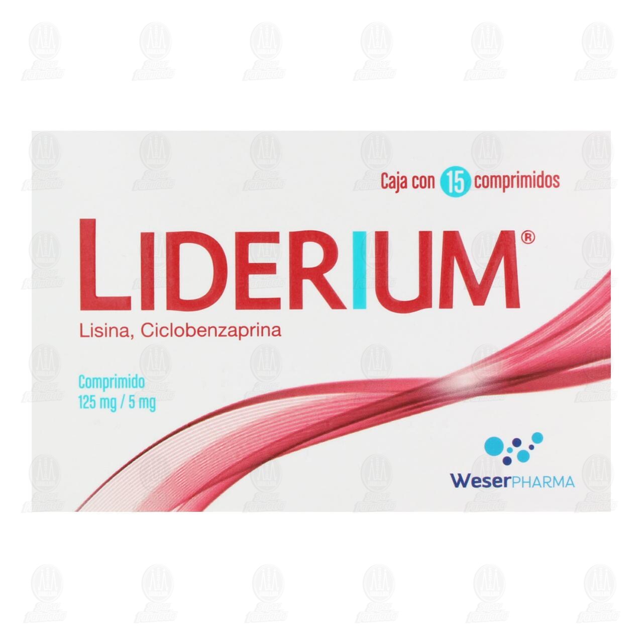 Liderium 125mg/5mg, 15 Comprimidos. image number 1