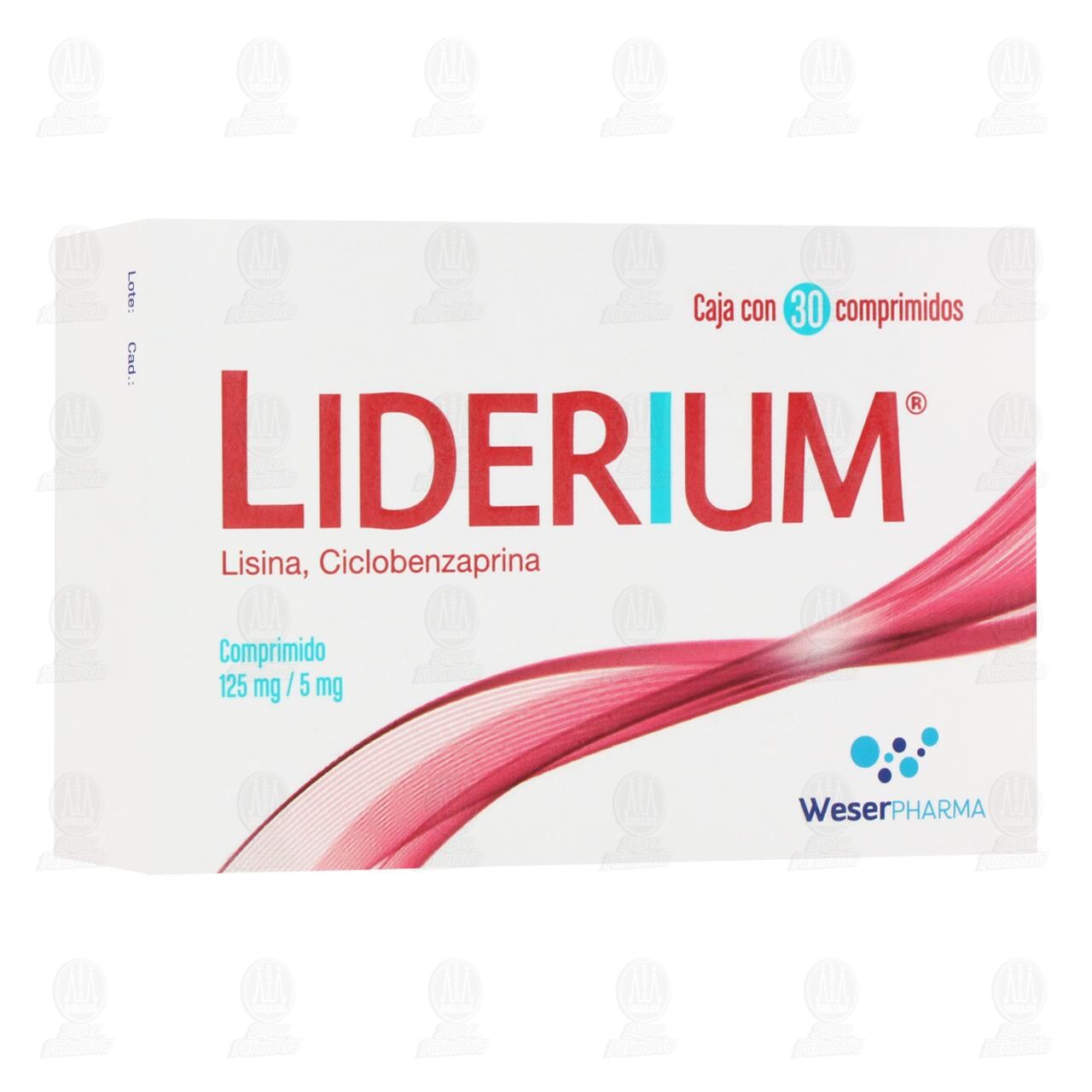 Liderium 125mg/5mg, 30 Comprimidos. image number 0