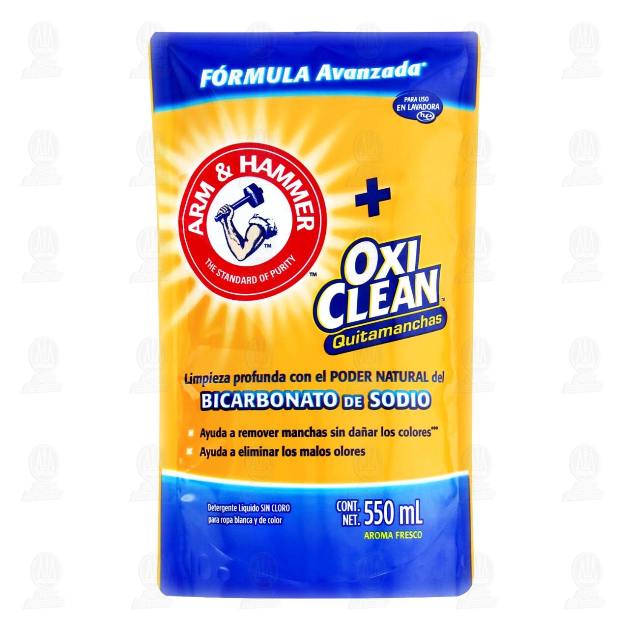 Detergente L&iacute;quido Arm & Hammer con OxiClean Quitamanchas, 550 ml. image number 0
