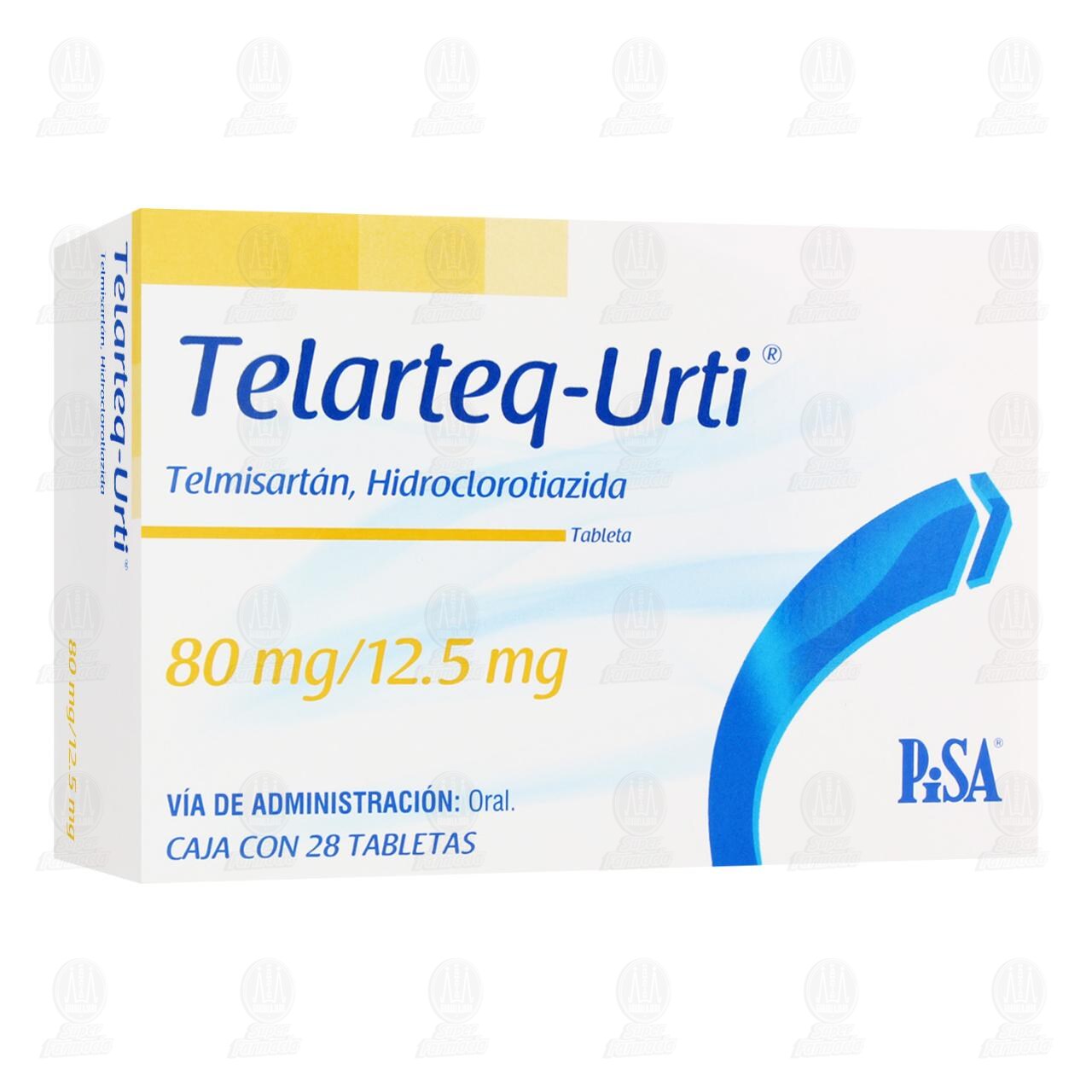 Telarteq-Urti 80mg/12.5mg, 28 Tabletas. image number 0