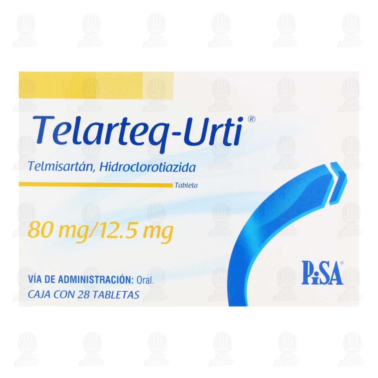 Telarteq-Urti 80mg/12.5mg, 28 Tabletas. image number 1