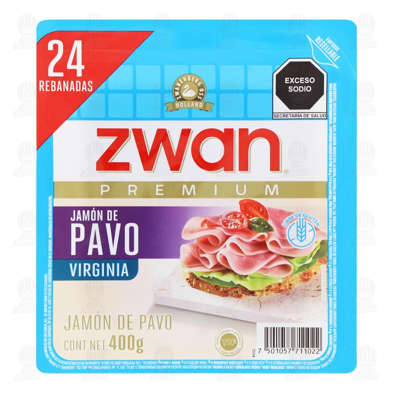 Jamón Zwan Premium Virginia de Pavo, 4 gr. image number 0