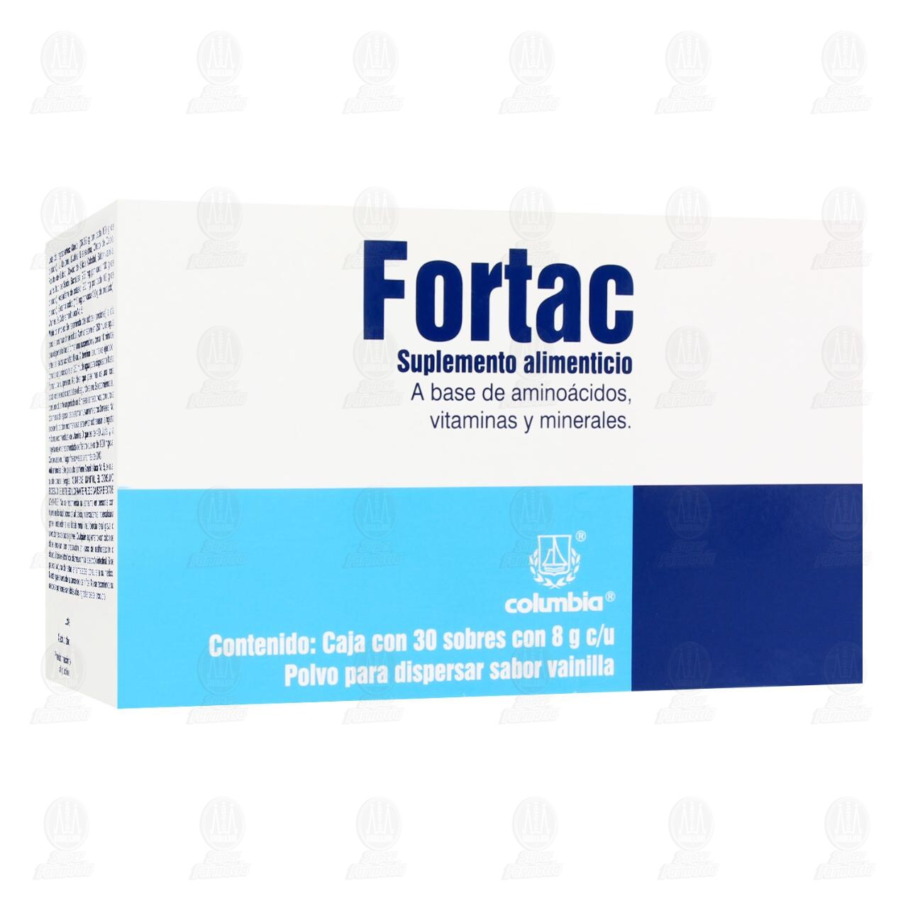 Fortac 8gr Polvo Sabor Vainilla, 30 Sobres. image number 0