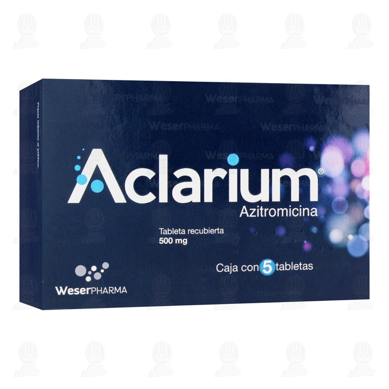Aclarium 500 mg, 5 Tabletas. image number 0
