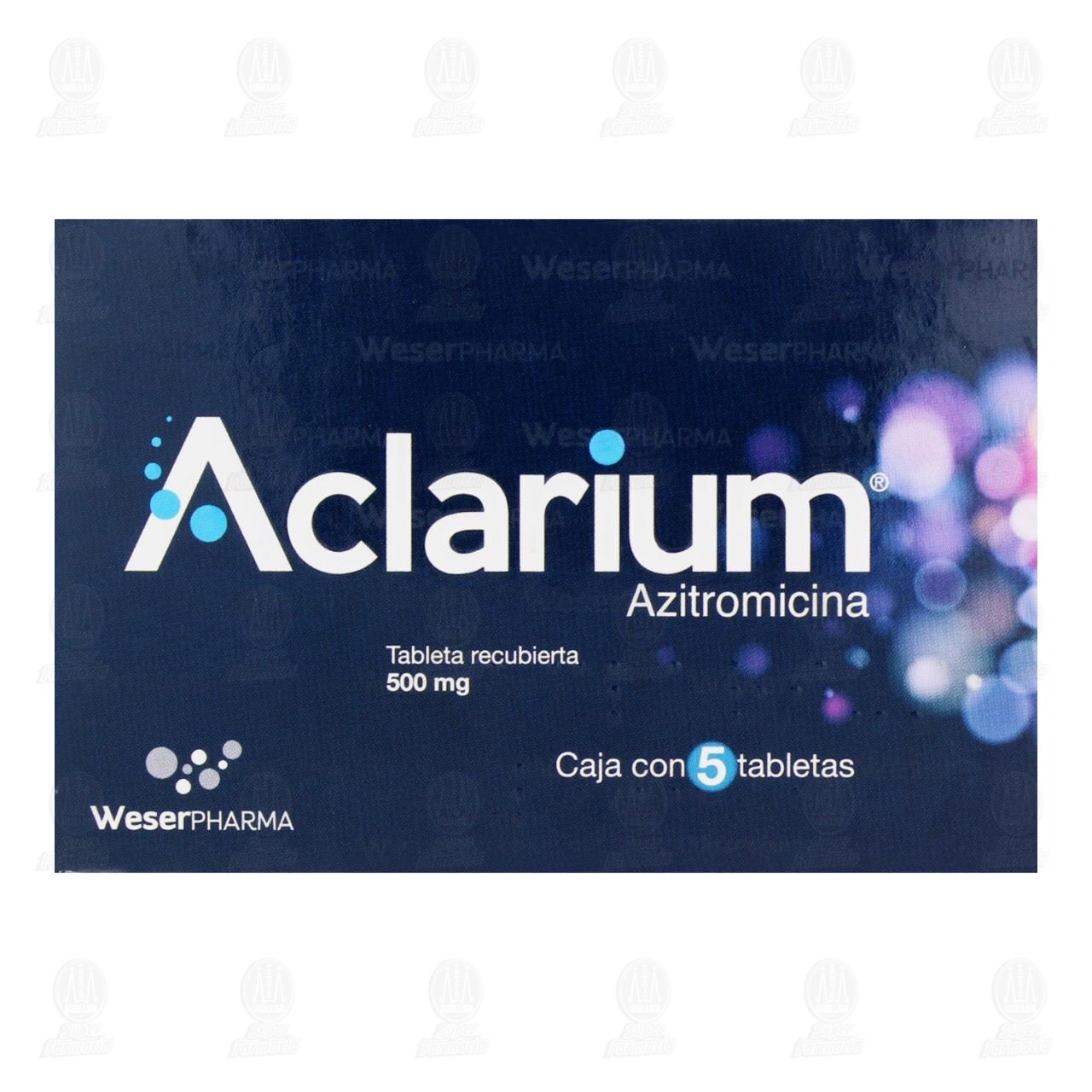 Aclarium 500 mg, 5 Tabletas. image number 1