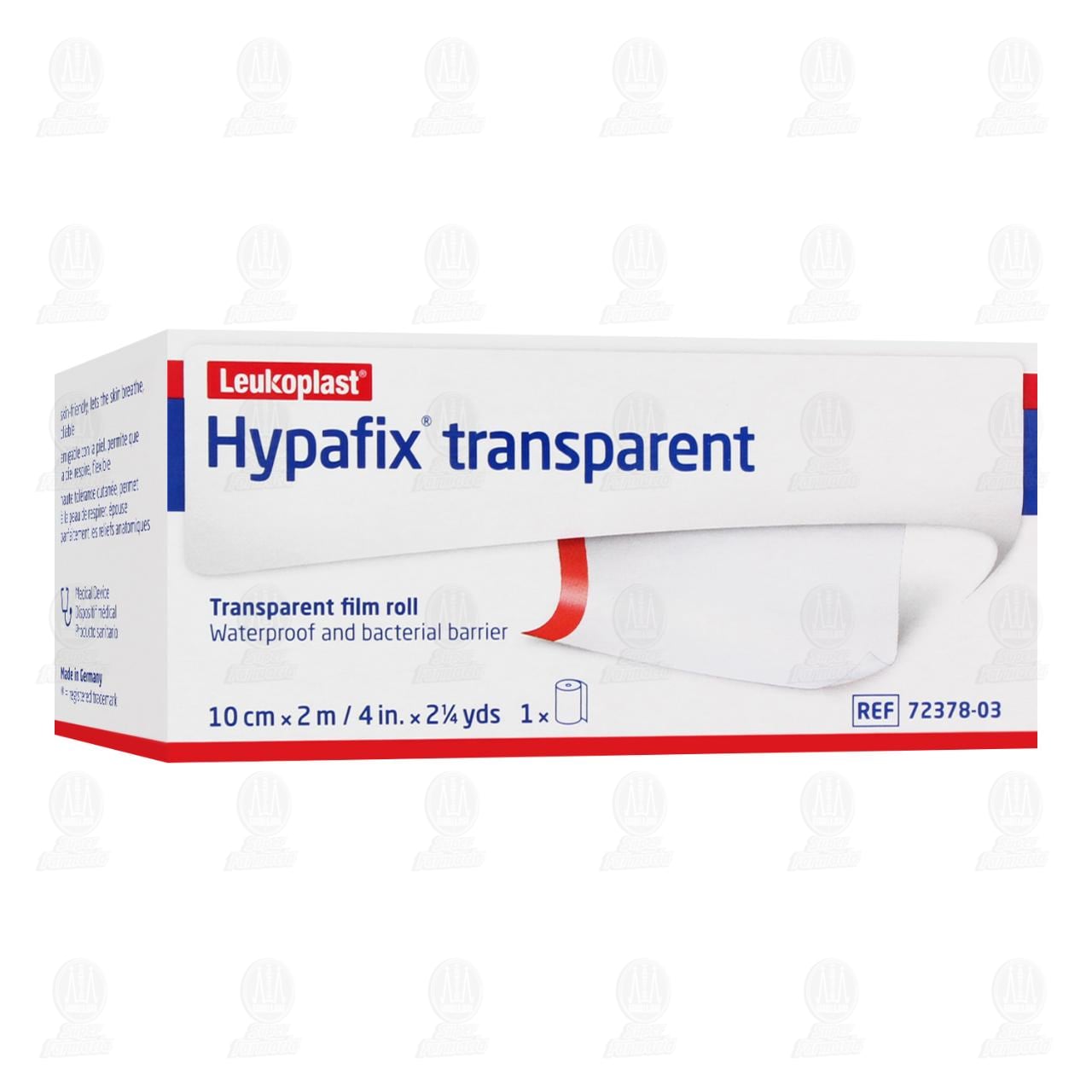 Cinta Adhesiva Leukoplast Hypafix Transparente 10cm x 2m, 1 pz.
