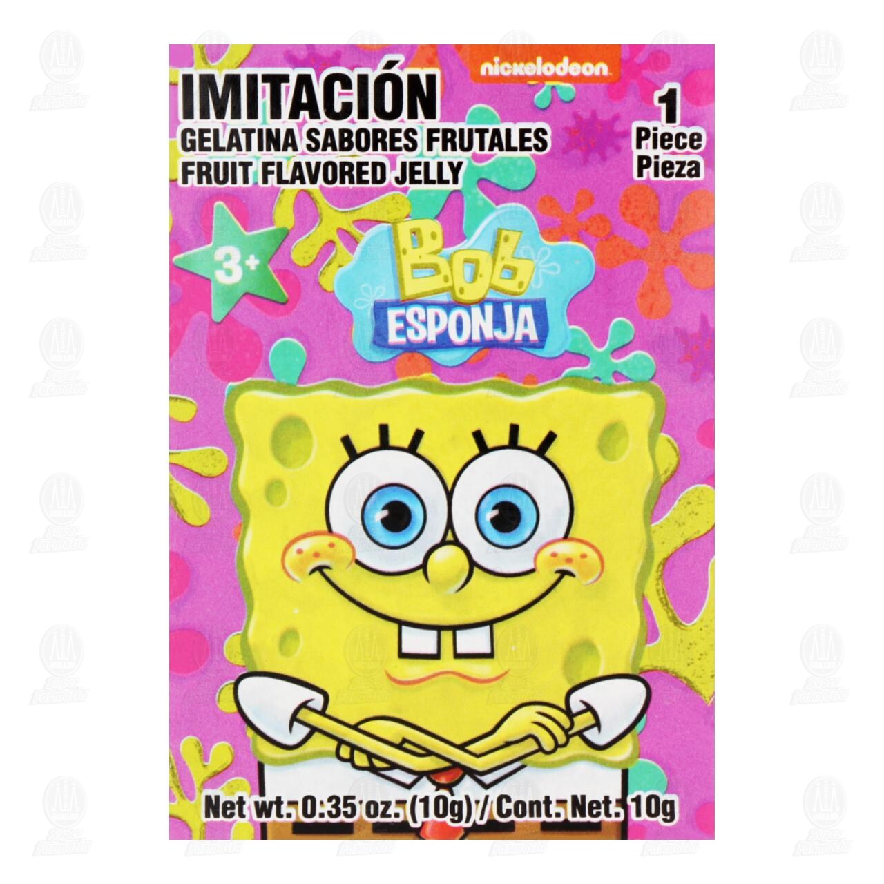 Dulce Webo Jelly Bob Esponja con Gelatina de Sabores Frutales, 10 gr. image number 1