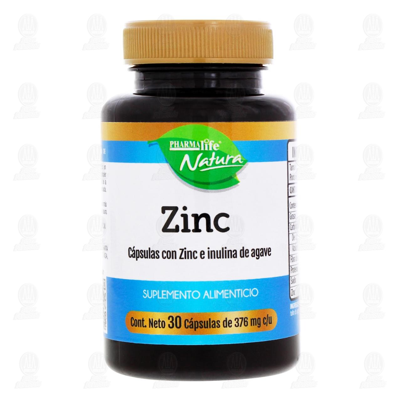 Zinc 376 mg, 30 C&aacute;psulas Pharmalife Natura. image number 1