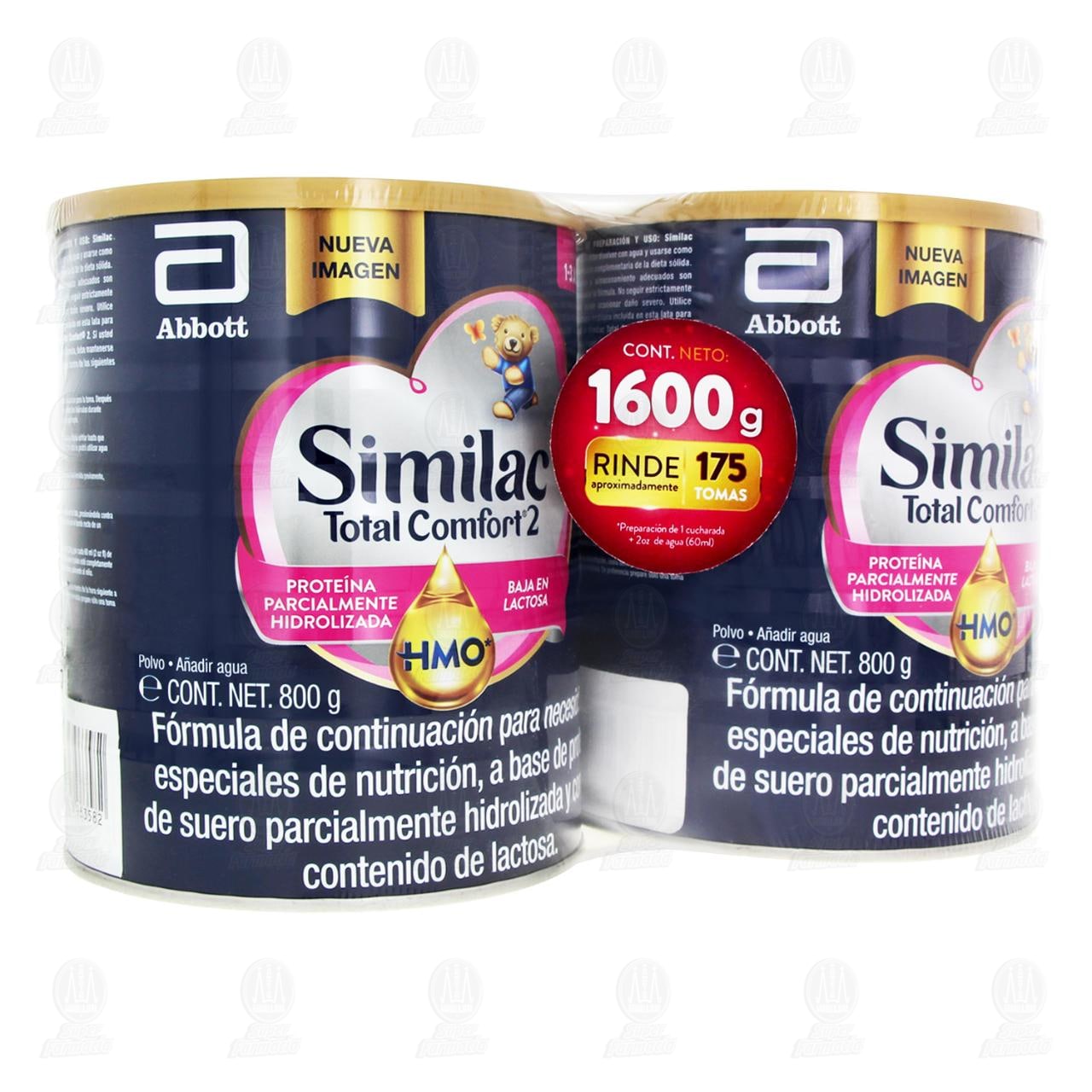 F&oacute;rmula Infantil Similac Total Comfort 2 (1-3 A&ntilde;os) F&oacute;rmula de Continuaci&oacute;n, 2 pzas de 800 gr. c/u.