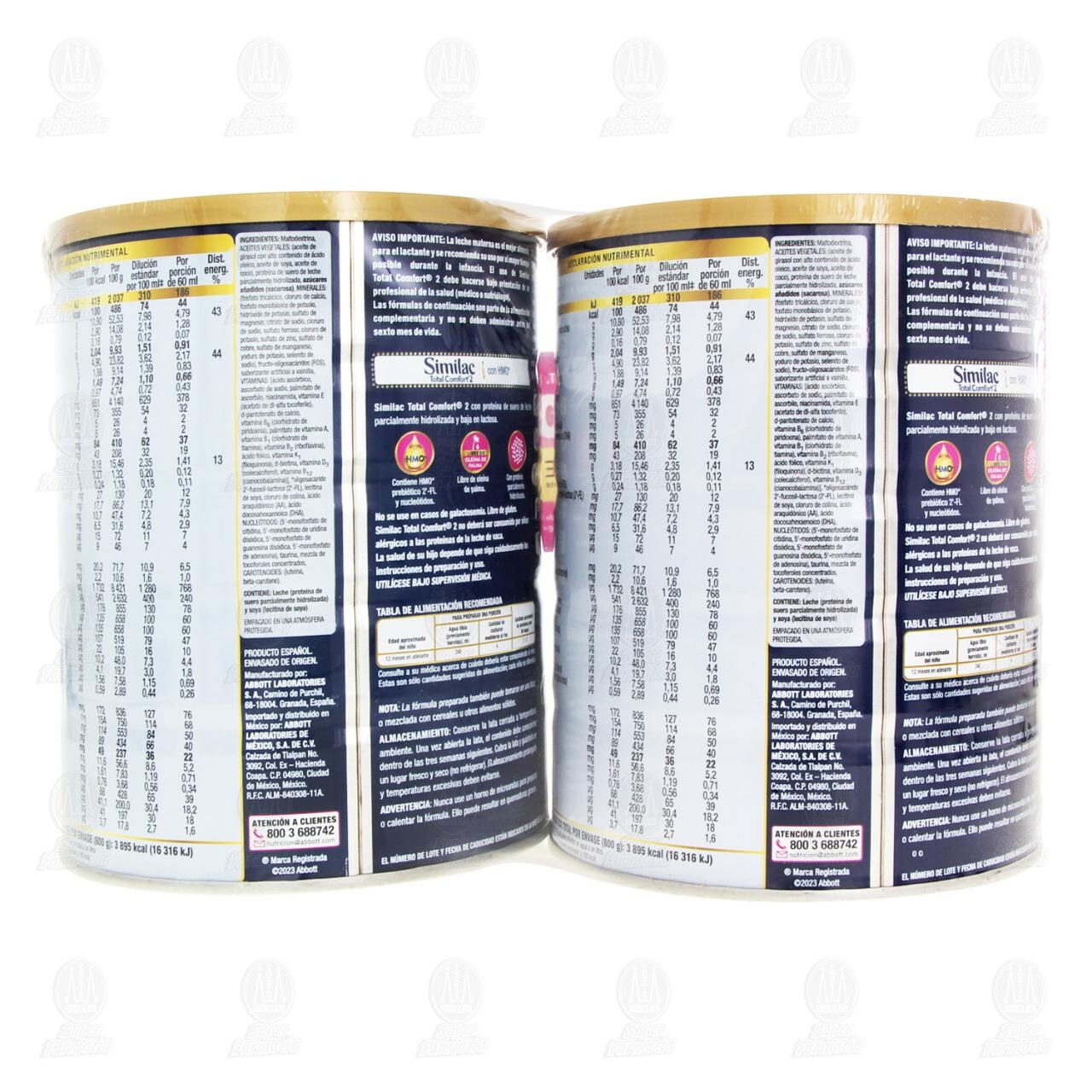 F&oacute;rmula Infantil Similac Total Comfort 2 (1-3 A&ntilde;os) F&oacute;rmula de Continuaci&oacute;n, 2 pzas de 800 gr. c/u. image number 2