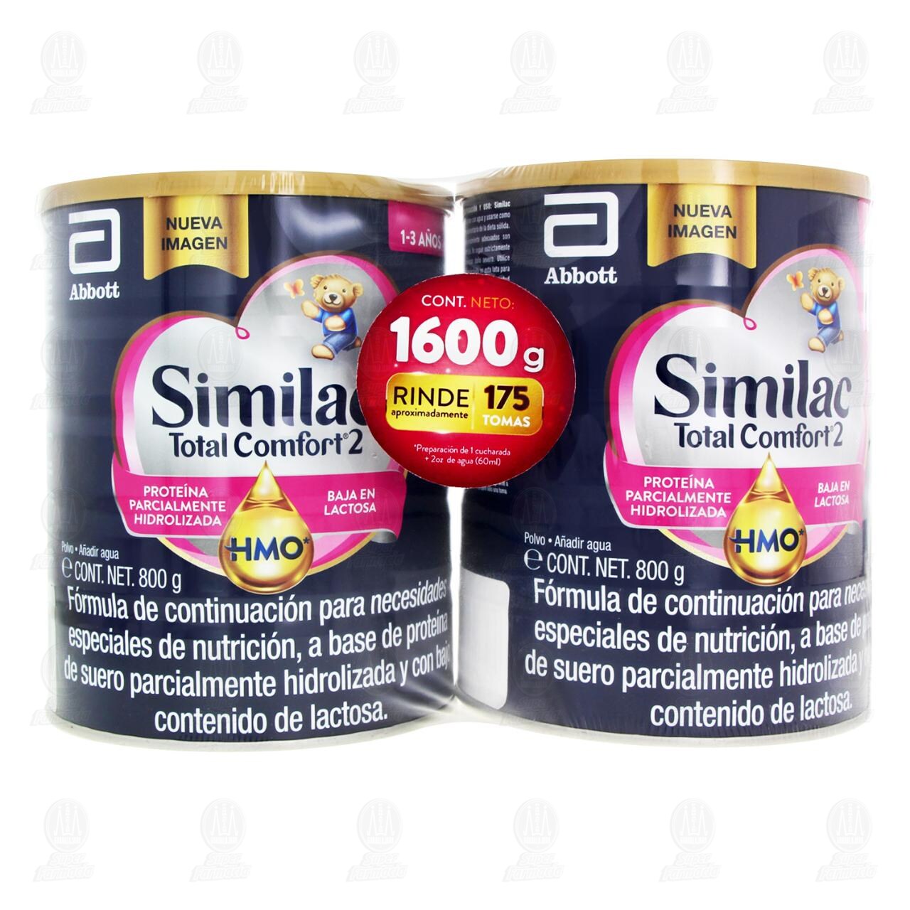 F&oacute;rmula Infantil Similac Total Comfort 2 (1-3 A&ntilde;os) F&oacute;rmula de Continuaci&oacute;n, 2 pzas de 800 gr. c/u. image number 1