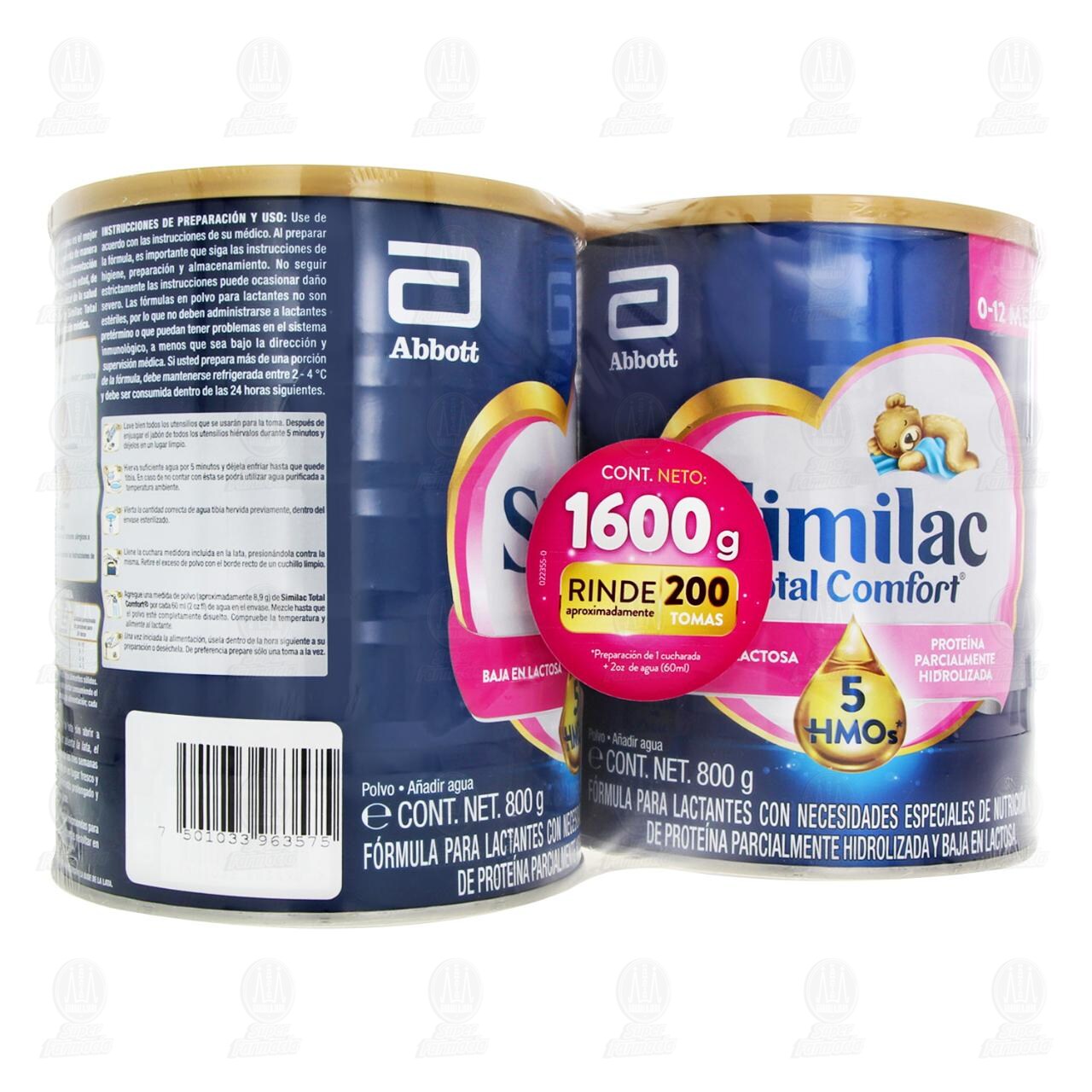 Pack F&oacute;rmula Infantil Similac Total Comfort (0-12 Meses) 800 gr, 2 pzas de 800 gr c/u. image number 0