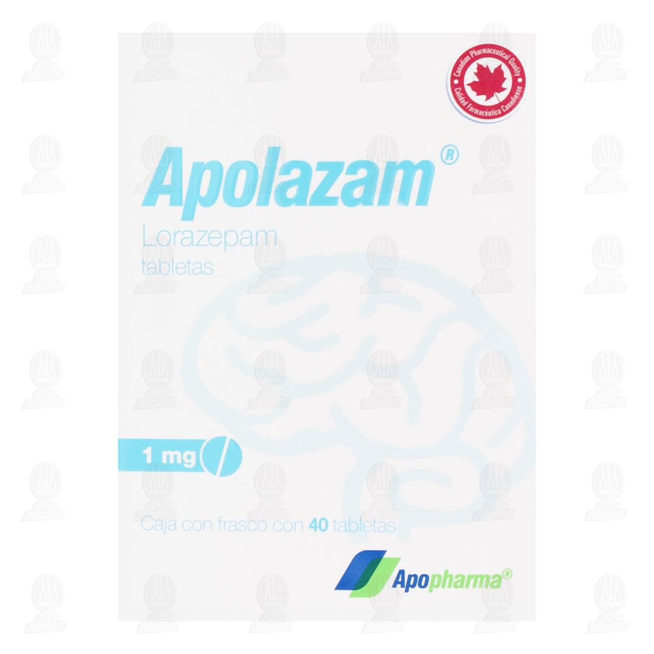 Apolazam 1 mg, 40 Tabletas. image number 1