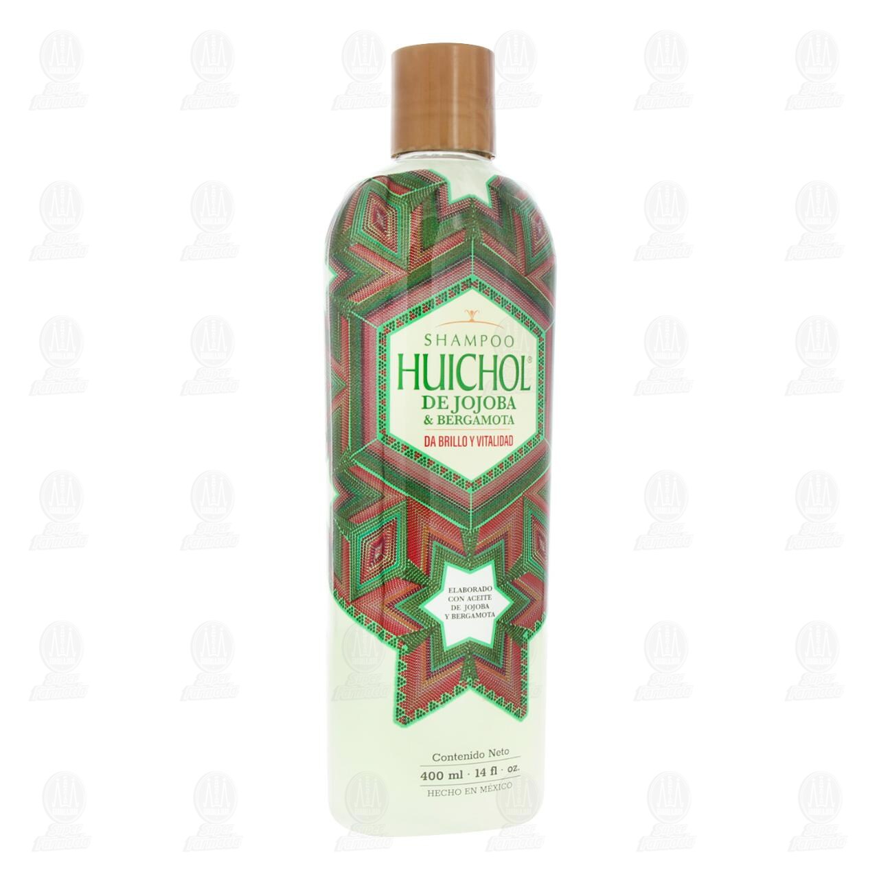 Shampoo Huichol de Jojoba & Bergamota da Brillo y Vitalidad, 400 ml.