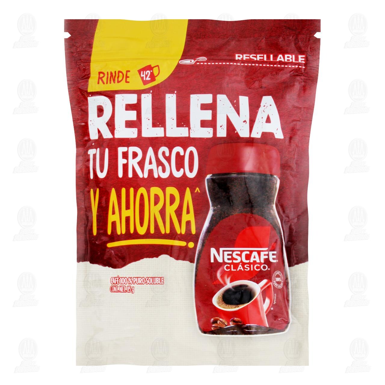 Caf&eacute; Soluble Nescaf&eacute; Cl&aacute;sico Resellable, 85 gr.