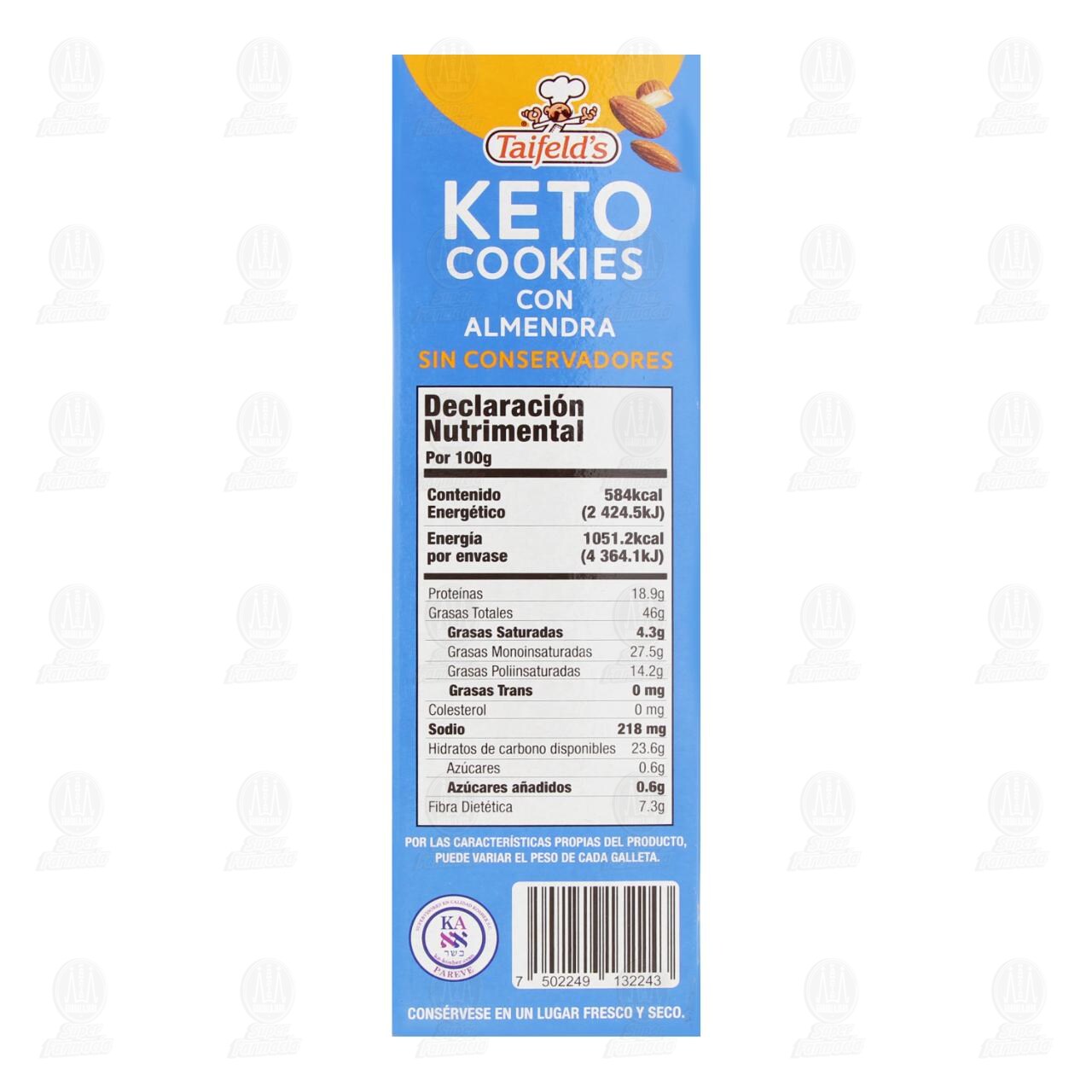 Galleta Taifeld&acute;s Keto con almendra, 180 gr. image number 2