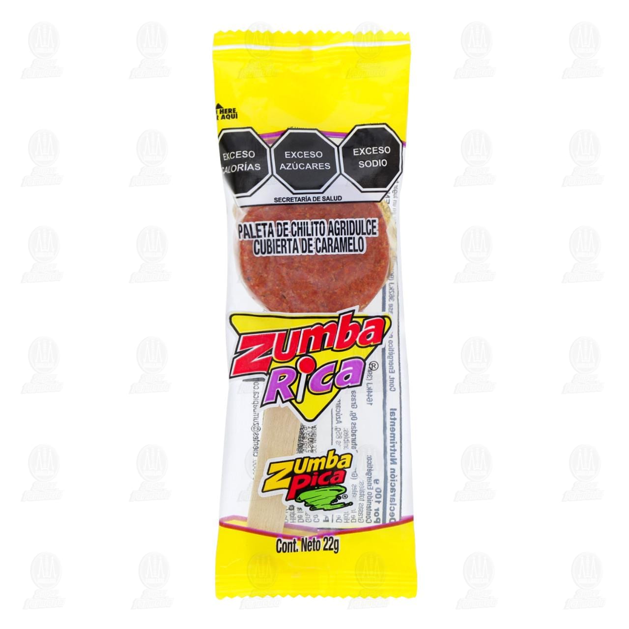 Imagen para Paleta de Chilito Agridulce Cubierta de Caramelo Zumba Rica, 22 gr.