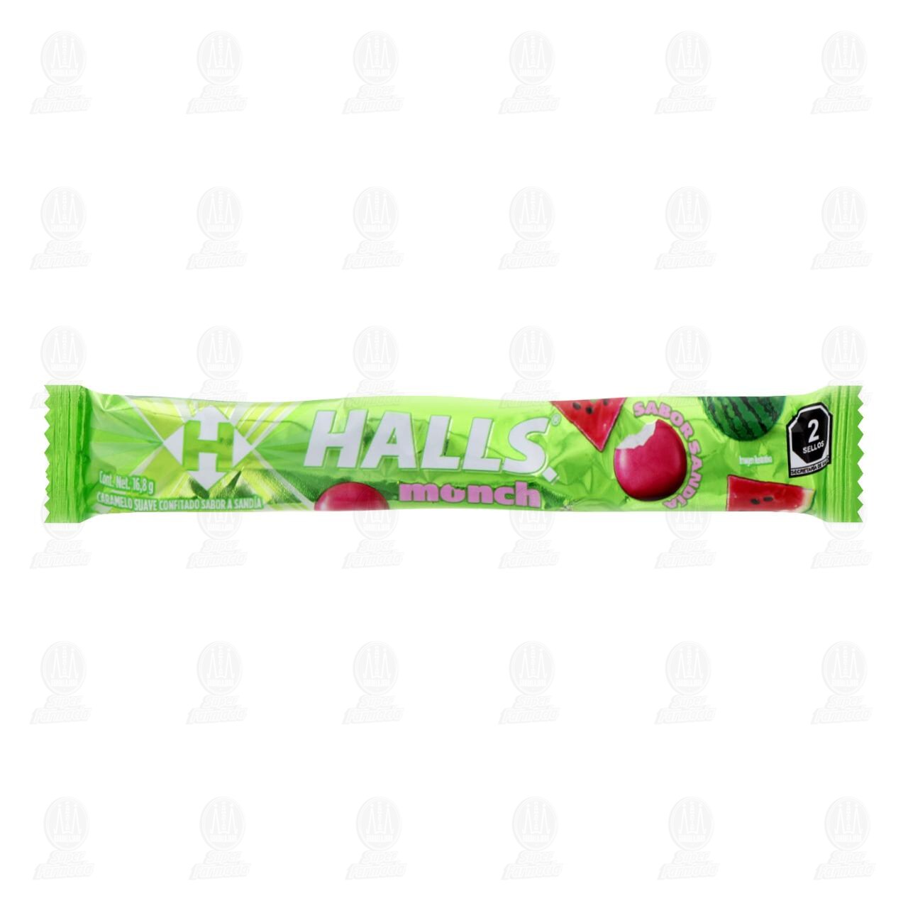 Halls Monch Caramelo Suave Confitado Sabor Sand&iacute;a, 16.8g image number 0