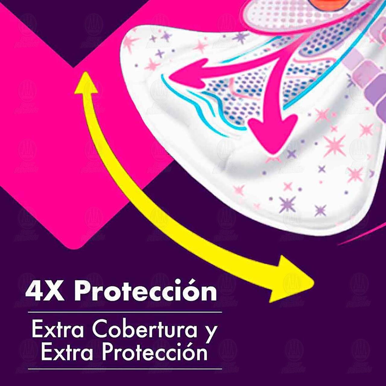 Toallas Femeninas Saba Buenas Noches Extra Nocturna con Alas, 18 pzas. image number 2