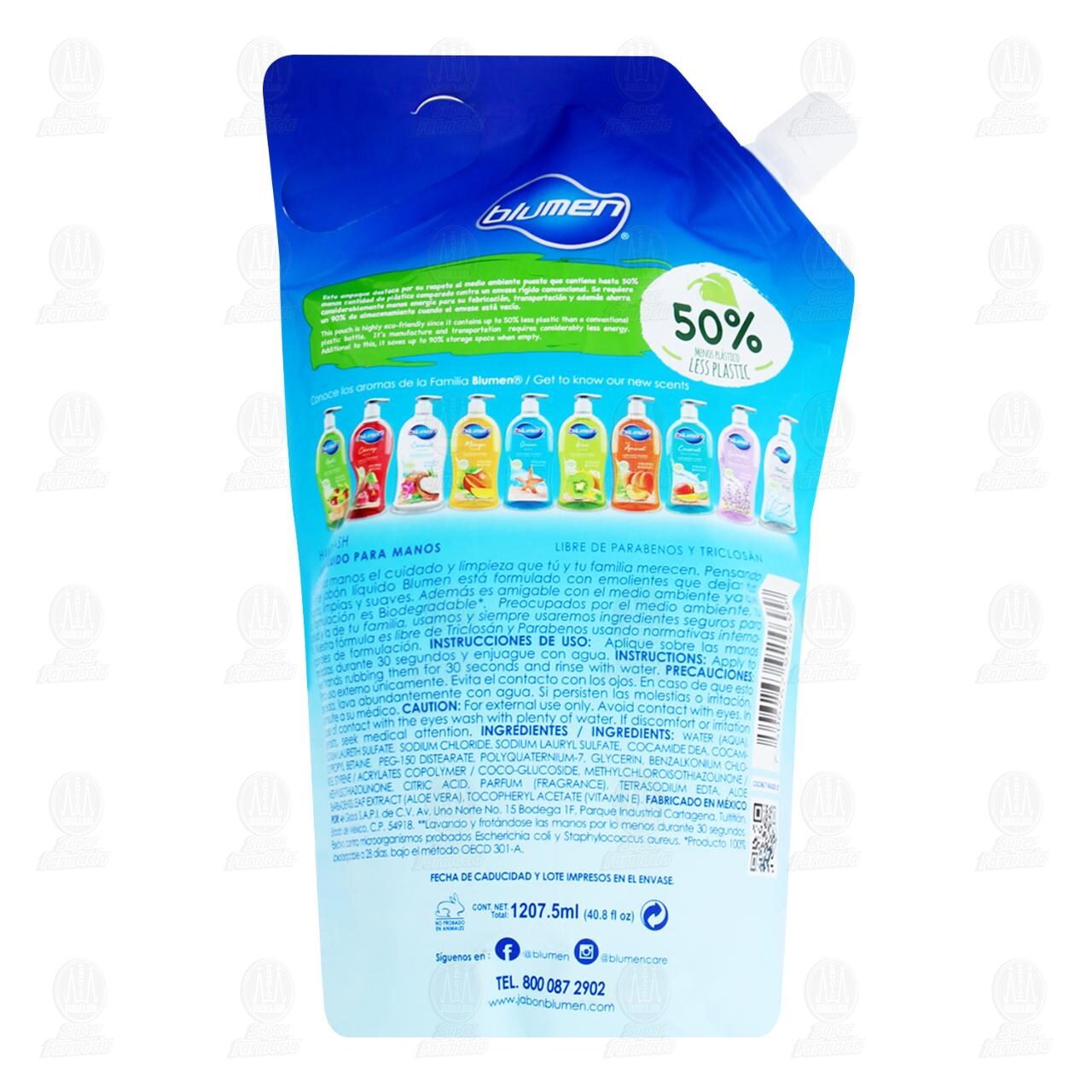 Jab&oacute;n L&iacute;quido Blumen Coconut Paradise para Manos, 1207.5 ml. image number 1