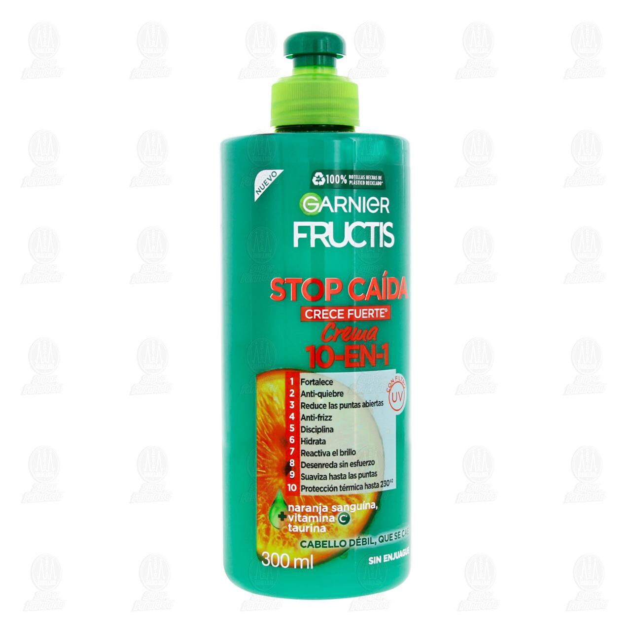 Crema para Peinar Garnier Fructis 10 en 1 Stop Ca&iacute;da, 300 ml.