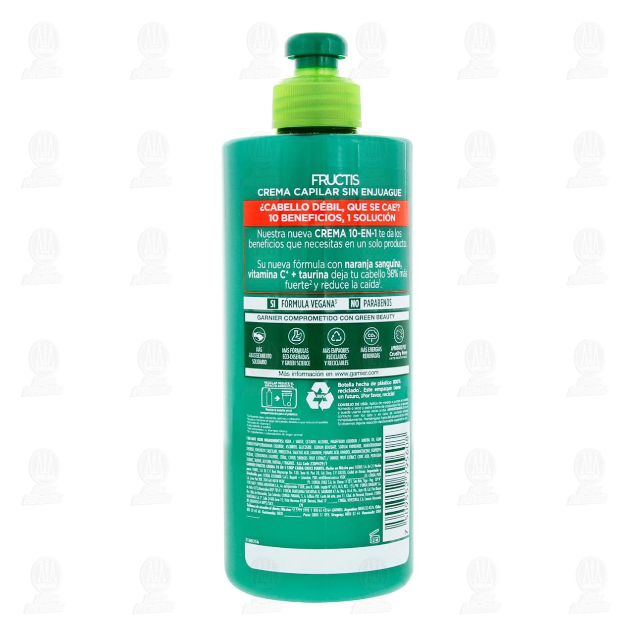 Crema para Peinar Garnier Fructis 10 en 1 Stop Ca&iacute;da, 300 ml. image number 2