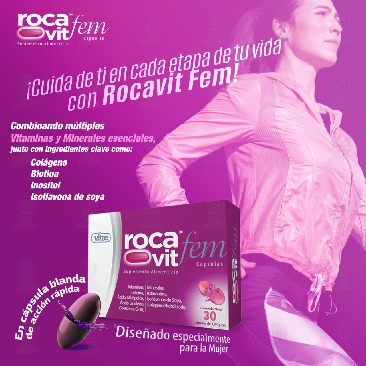 Rocavit Fem, 30 C&aacute;psulas. image number 2