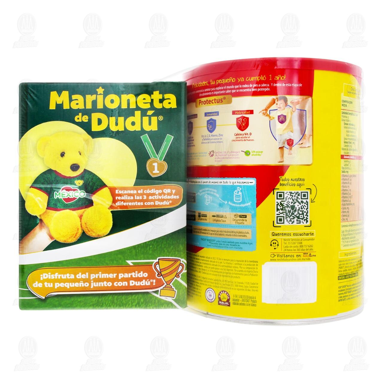 Pack Nido Kinder 1+ 1.6 kg + Marioneta Dud&uacute; de Regalo, 2 pzas. image number 2